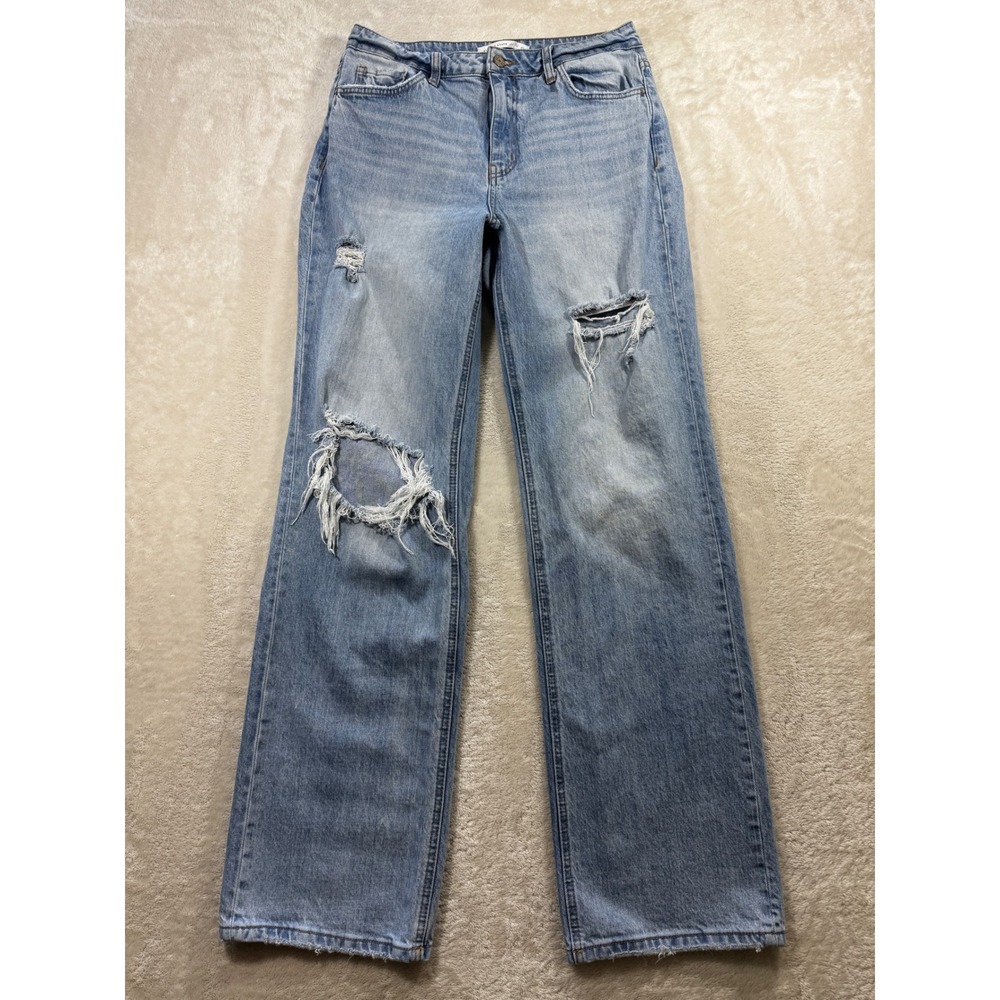 Altard State Womens Distressed High Rise Wide Leg Jeans 29 Meas: 30x33.5